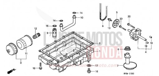 OIL PUMP/OIL PAN CB500Y de 2000
